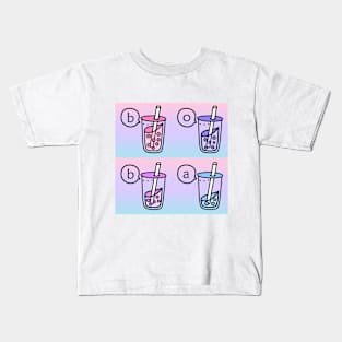 Boba Tea Collage! Kids T-Shirt